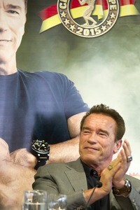 Arnold Schwarzenegger Pressekonferenz in Madrid