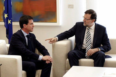 Manuel Valls besucht Mariano Rajoy, Madrid