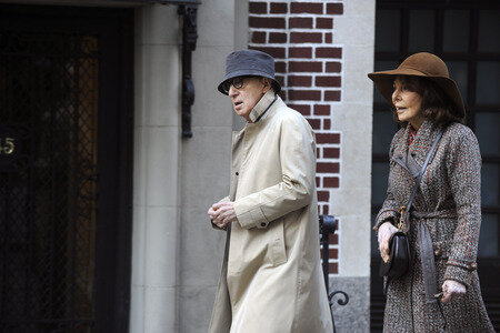 Woody Allen bei Dreharbeiten in New York