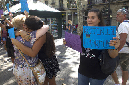Las Ramblas nach dem Terroranschalg in Barcelona