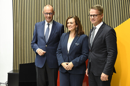 Pressekonferenz mit Friedrich Merz in Berlin
