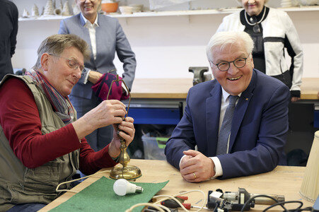 Besuch von Frank-Walter Steinmeier in Hoyerswerda