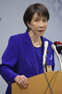 Pressekonferenz mit Sanae Takaichi zur Kandidatur bei den Präsidentschaftswahlen in Tokio