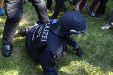 Demonstration für das Bleiberecht der Flüchtlinge aus der Gerhart-Hauptmann-Schule, Berlin
