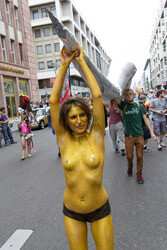 Demoparade gegen Fashion Terror und für Faire Mode und Trashion, Berlin