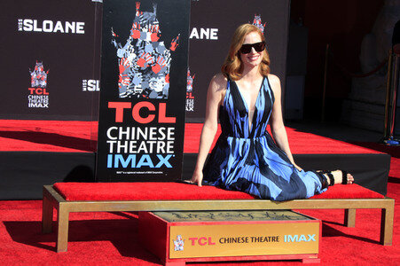 Hand and Footprint Ceremony mit Jassica Chastain in Los Angeles