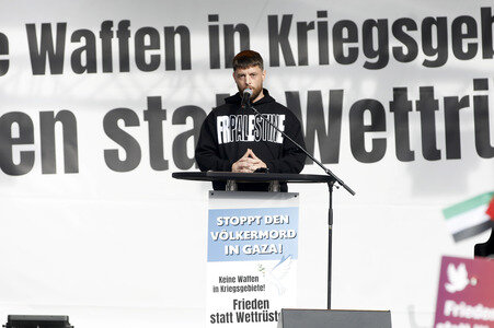 Kundgebung für Frieden im Gazastreifen in Berlin