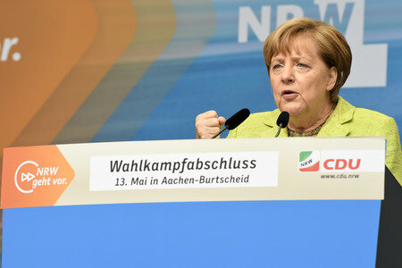 Abschlussveranstaltung der CDU im NRW Wahlkampf in Aachen