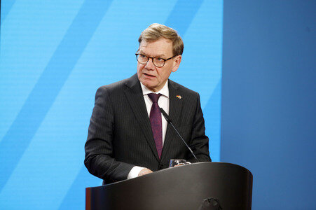 Pressekonferenz mit Johann Wadephul und Yvette Cooper in Berlin