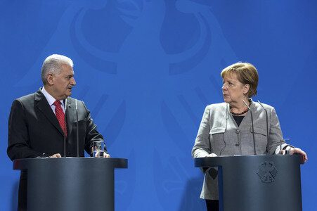 Pressekonferenz mit Angla Merkel und Binali Yildirim in Berlin