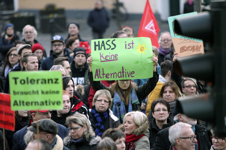 Afd Wahlkampf-Abschlussveranstaltung in Neuwied
