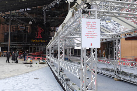 Aufbauarbeiten für die Berlinale 2017