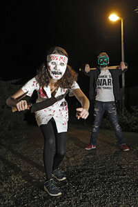 Photoshooting mit 'The Purge' Fans in Eldagsen