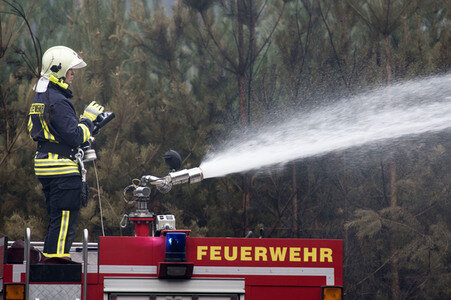 Waldbrandbekämpfung bei Treuenbrietzen