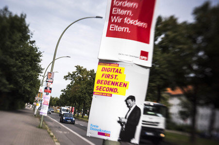 Bundestagswahlkampf-Plakate in Berlin