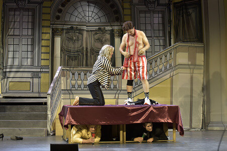 Theaterprobe 'Miss Merkel - Mord in der Uckermark' in Berlin