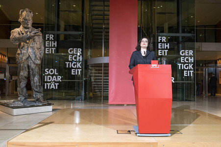 Pressestatement von Andres Nahles in Berlin
