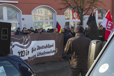 Neonazi Demonstration gegen Flüchtlingsheime, Frankfurt/Oder