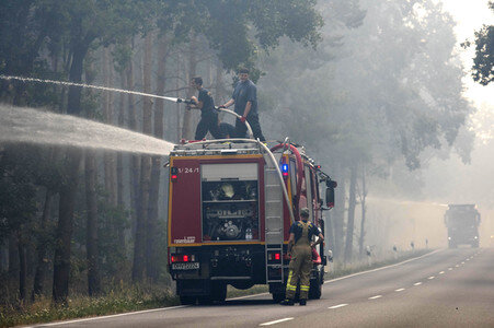Waldbrandbekämpfung bei Treuenbrietzen