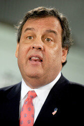 Chris Christie trifft Sandy-geschädigte Hausbesitzer, Manahawkin