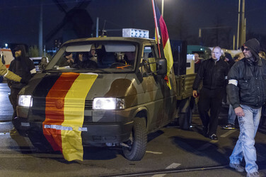 Neonazi-Demo gegen Flüchtlinge, Berlin