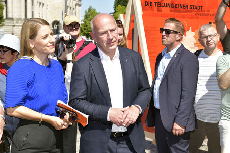Pressekonferenz 65 Jahre Mauerbau in Berlin