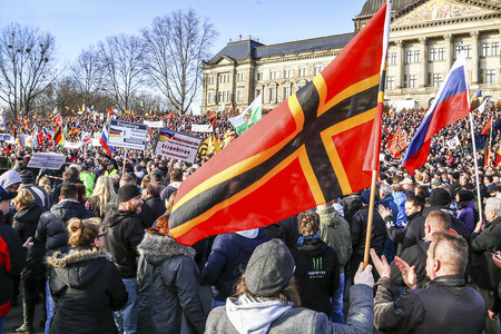 Pegida Großkundgebung in Dresden