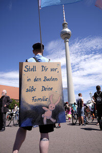 Demonstration für Seenotrettung auf dem Mittelmeer in Berlin