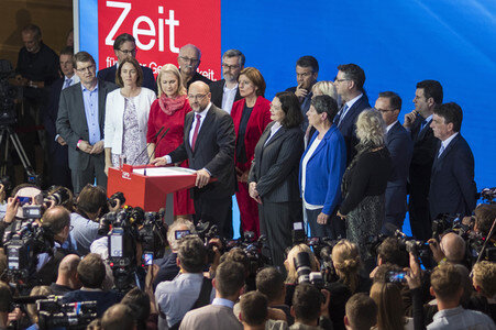 Bundestagswahlabend bei der SPD in Berlin