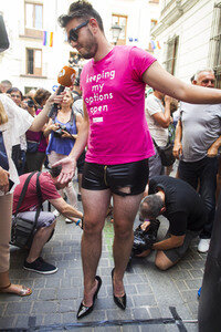 Heeled Shoes Wettlauf auf der Madrid Gay Pride 2018