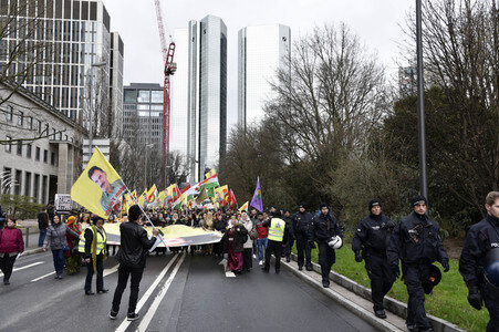 Kurden-Demonstration in Frankfurt