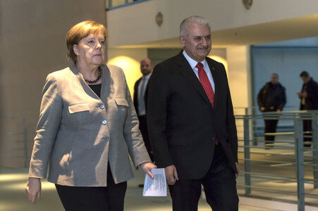 Pressekonferenz mit Angla Merkel und Binali Yildirim in Berlin