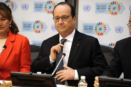 Francois Hollande Pressekonferenz bei der UN in New York