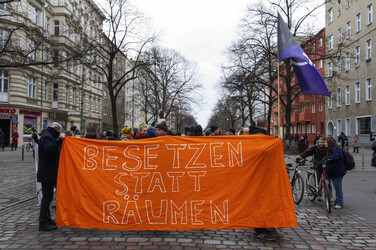 Demo gegen die Zwangsräumung der Beermannstraße sowie den Ausbau der A100, Berlin
