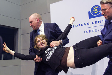 Störung der EZB-Pressekonferenz, Frankfurt