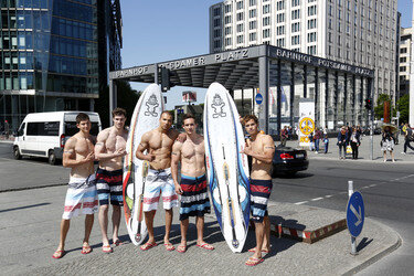 Open Air-Fashionshow des Menswear-Labels Camp David, Berlin