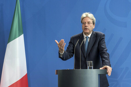 Pressekonferenz mit Angla Merkel und Paolo Gentiloni in Berlin