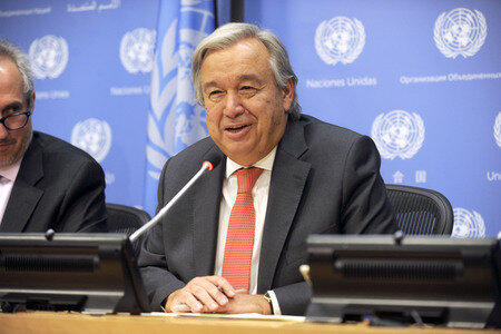 UN-Pressekonferenz mit António Guterres in New York