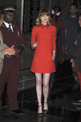 Der 'The Amazing Spider-Man 2' Cast schaltet das Licht im  Empire State Building an, New York