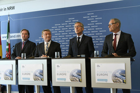 Presskonfernez zu EMA Bewerbung in Düsseldorf