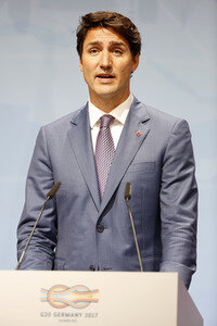 G20 Pressekonferenz von Justin Trudeau in Hamburg