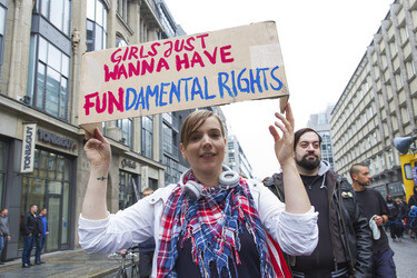 Gegendemonstration zum 'Marsch für das Leben', Berlin