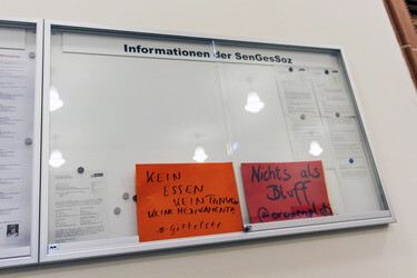 Go-In in der Senatsverwaltung, Berlin