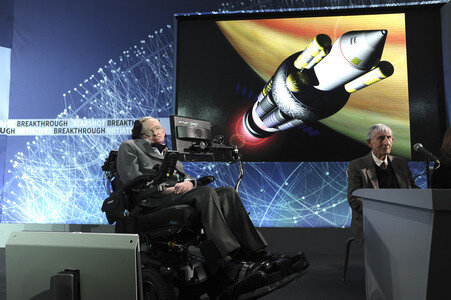 Präsentation der 'Breakthrough Starshot' Space Exploration Initiative in New York