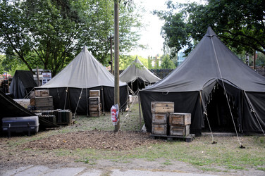 'Monuments Men - Ungewöhnliche Helden' Filmset im Filmstudio Babelsberg, Potsdam