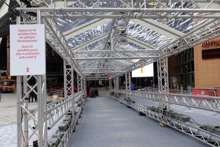 Aufbauarbeiten für die Berlinale 2017