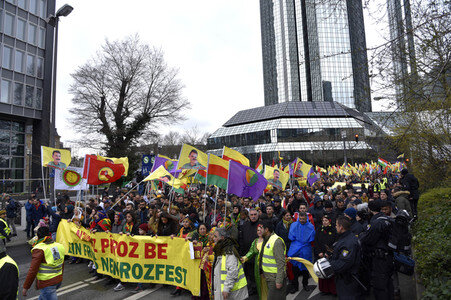 Kurden-Demonstration in Frankfurt