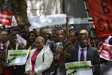 Protest gegen die Entführung von über 200 nigerianischen Mädchen, London