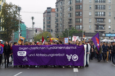 Gegendemonstration zum 'Marsch für das Leben', Berlin
