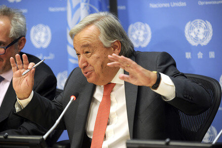 UN-Pressekonferenz mit António Guterres in New York